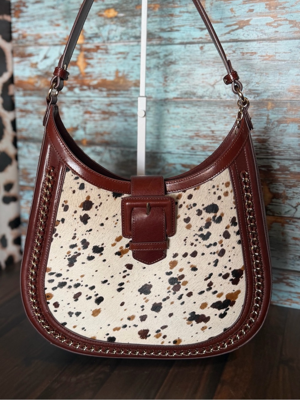 Brahmin Fallon Cognac Caspian Leather Shoulder Bag NEW Cow western $445